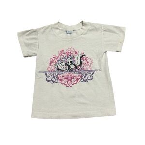 Vintage 90s Youth Small Six Flags Pepe Le Pew Girlfriend Love T-Shirt